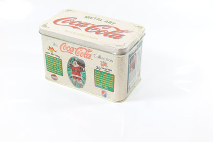 Coca-Cola Metal Art Cards Tin Factory Sealed -  Christmas Santa
