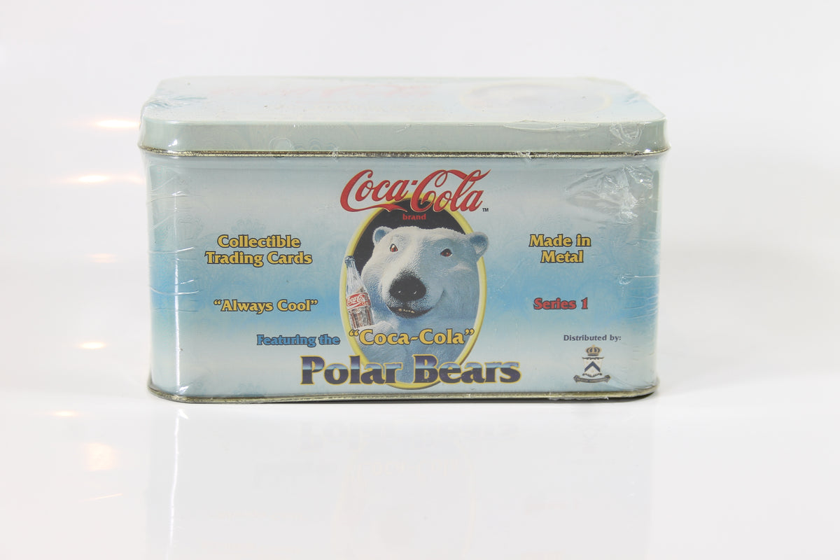 Coca-Cola Polar Bears Metallic Trading Cards Series 1 Metal Tin vintage 1996