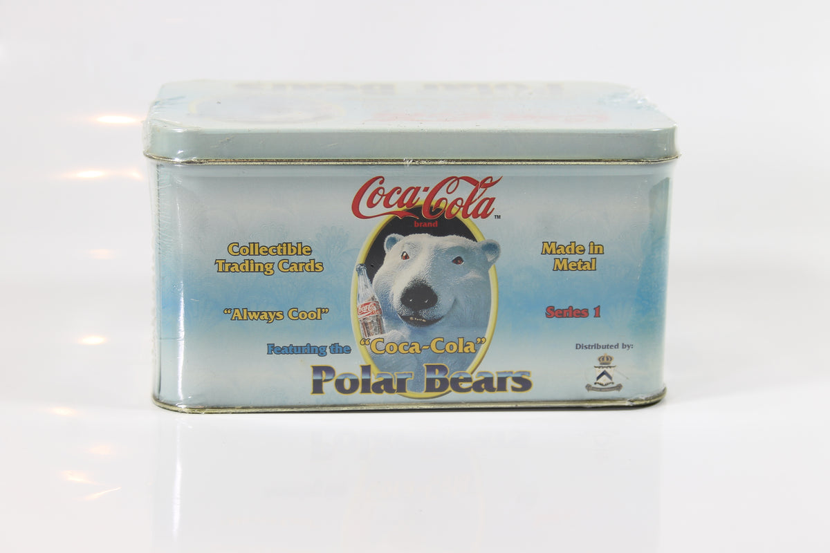 Coca-Cola Polar Bears Metallic Trading Cards Series 1 Metal Tin vintage 1996