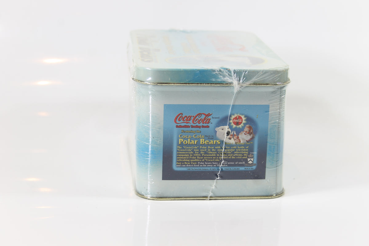 Coca-Cola Polar Bears Metallic Trading Cards Series 1 Metal Tin vintage 1996