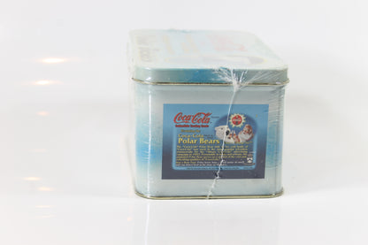 Coca-Cola Polar Bears Metallic Trading Cards Series 1 Metal Tin vintage 1996