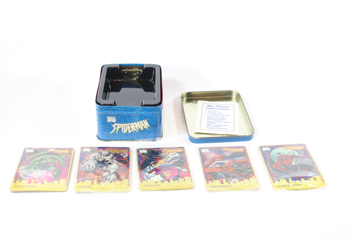 Spiderman Metal Cards Tin  - Cards Sealed