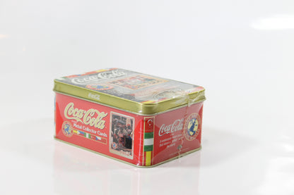 Coca-Cola 1996 Metal Trading Cards Sat Tin Factory Sealed