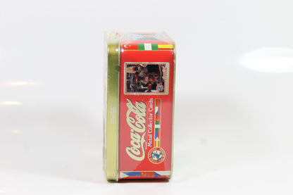 Coca-Cola 1996 Metal Trading Cards Sat Tin Factory Sealed