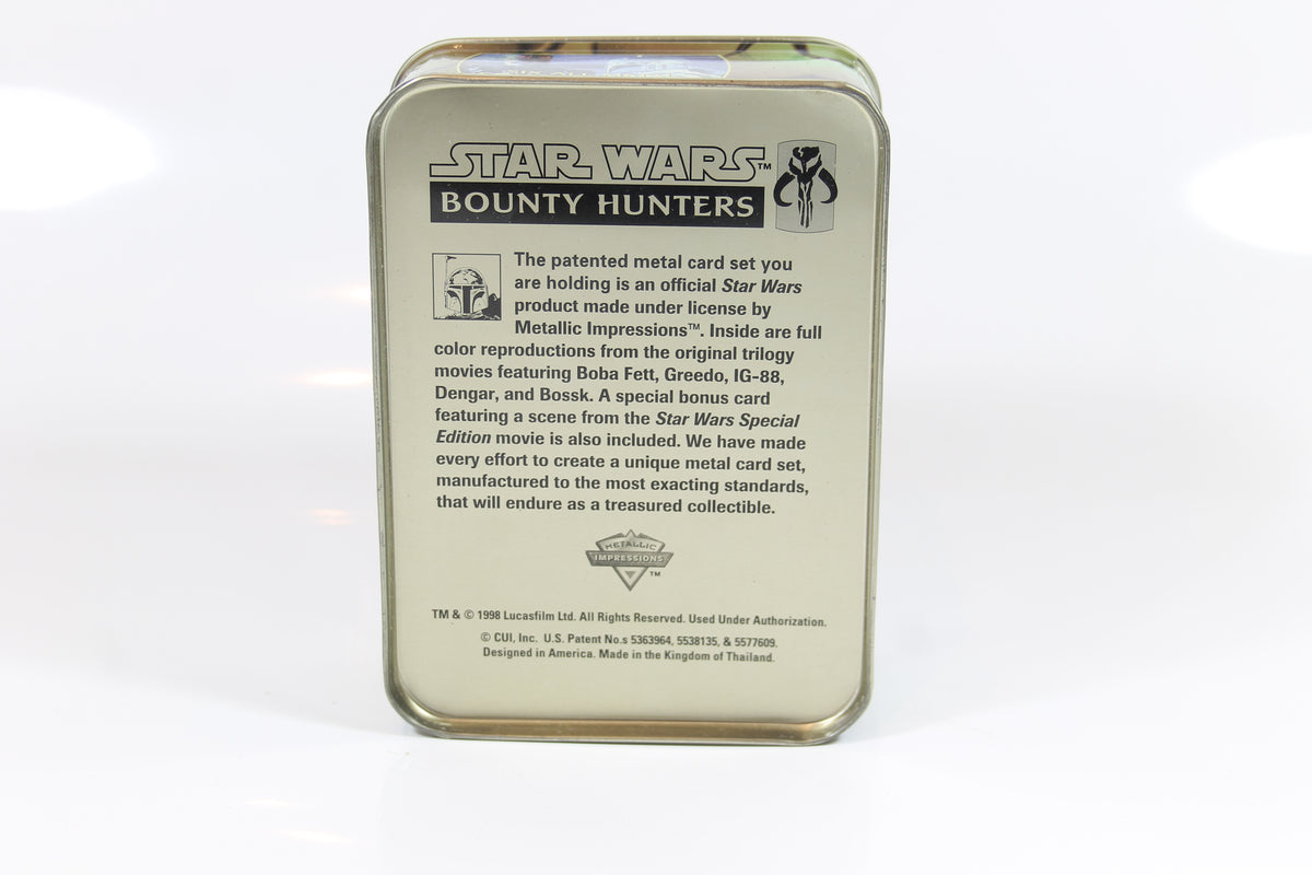 Star Wars "Bounty Hunters" Six All-Metal Collector Cards tin