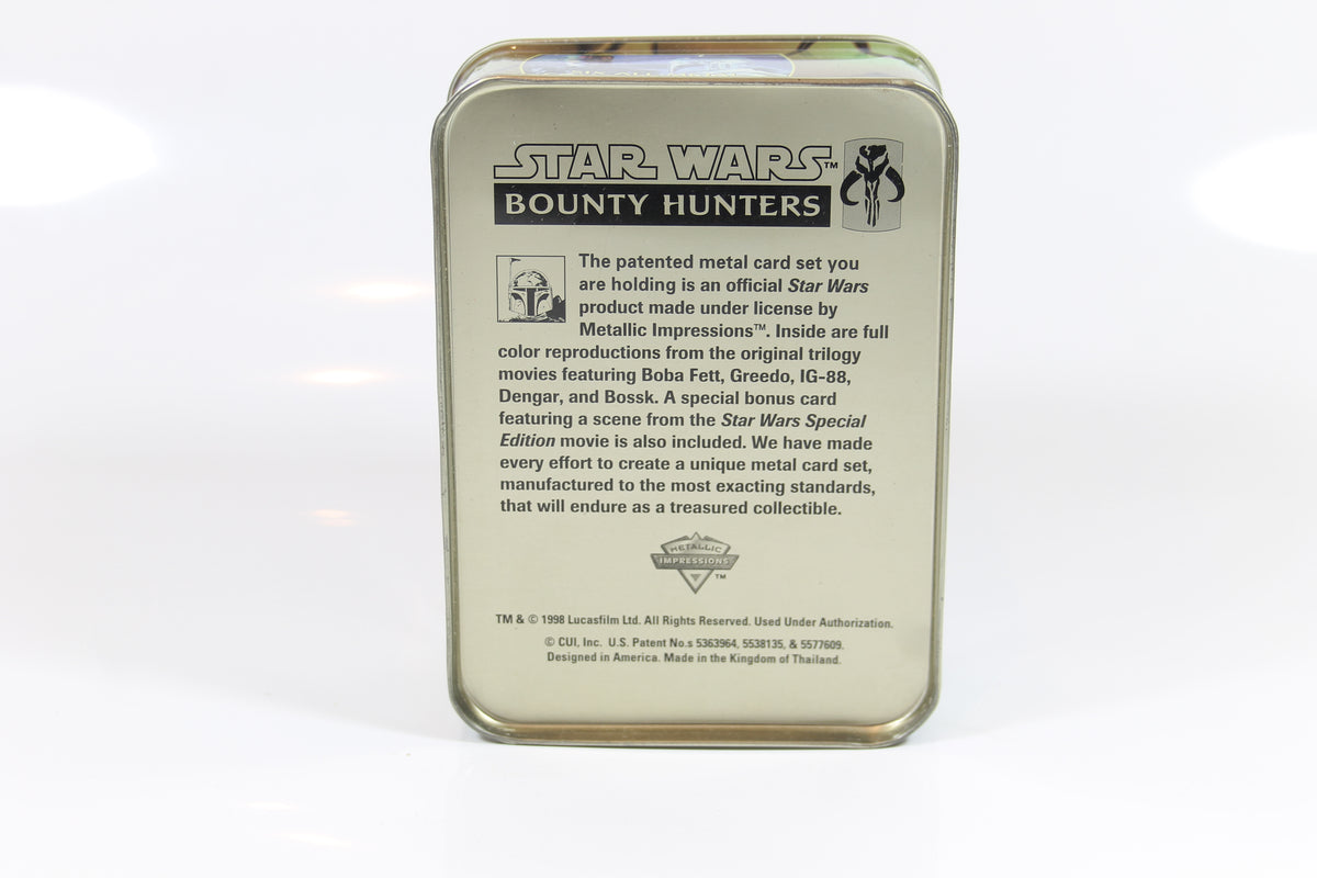 Star Wars "Bounty Hunters" Six All-Metal Collector Cards tin