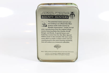Star Wars "Bounty Hunters" Six All-Metal Collector Cards tin