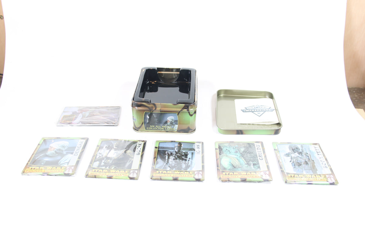 Star Wars "Bounty Hunters" Six All-Metal Collector Cards tin